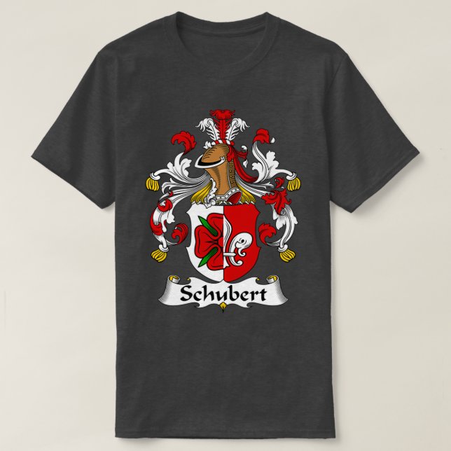 Schubert Coat of Arms Familienwappen T-Shirt (Design vorne)