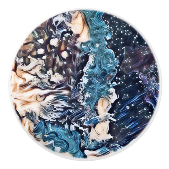 Schubknöpfe für Küstengewässer Keramikknauf (Vorderseite)