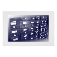 Schubladen der alten Bibliothek