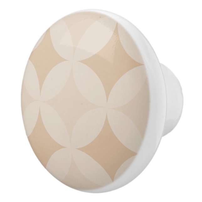 Schubladenpulse - Tan Circles and Diamonds Keramikknauf (Rechts)