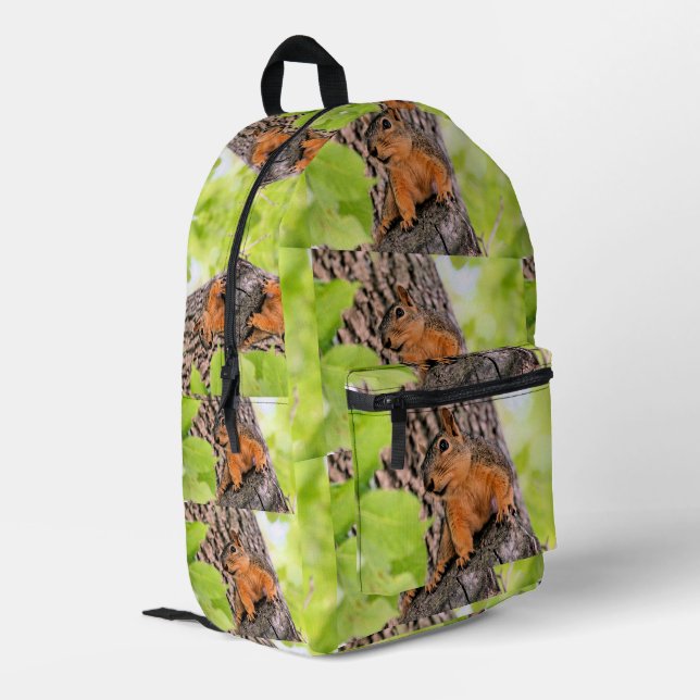 schüchtern bedruckter rucksack (Rückseitige Ecke links)