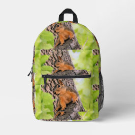 schüchtern bedruckter rucksack