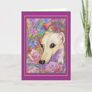 Schüchterne Blume Whippet Karte