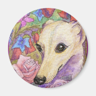 Schüchterne Blume Whippet Magnet