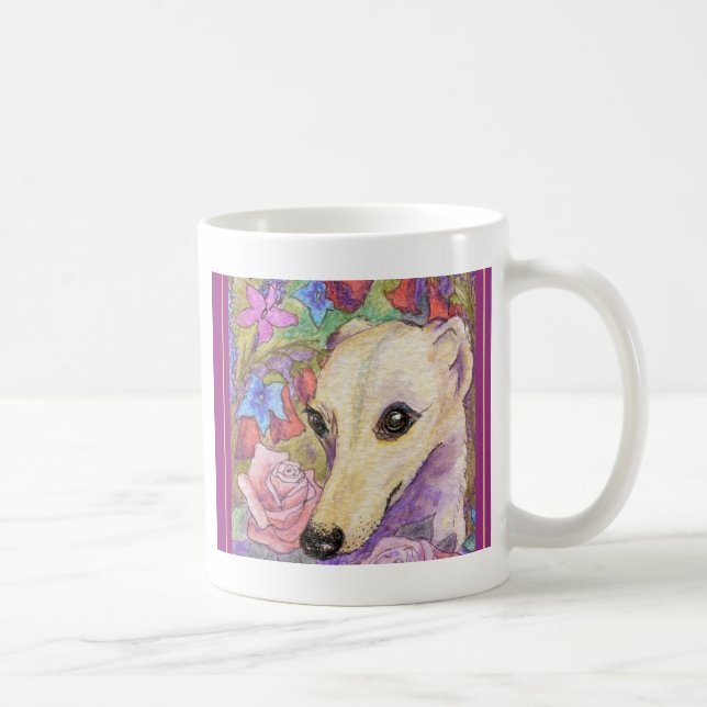 Schüchterne Blume Whippet Tasse (Rechts)