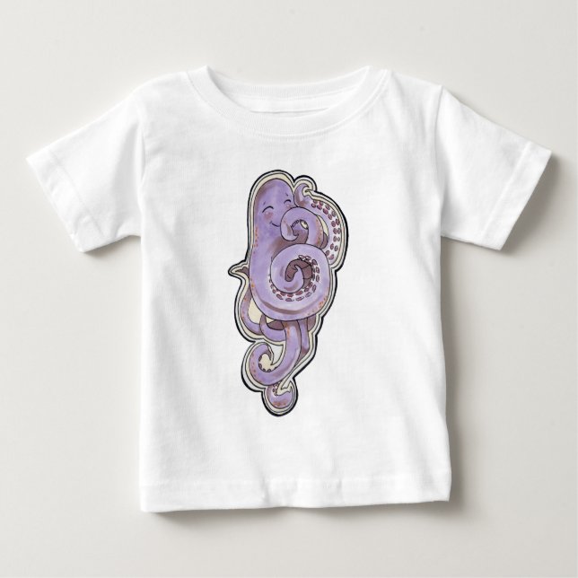 Schüchterne Krake Baby T-shirt (Vorderseite)