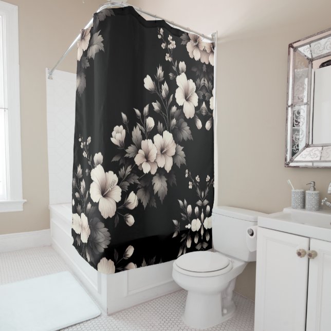 Schüchterner Hibiskus Duschvorhang (Beispiel)