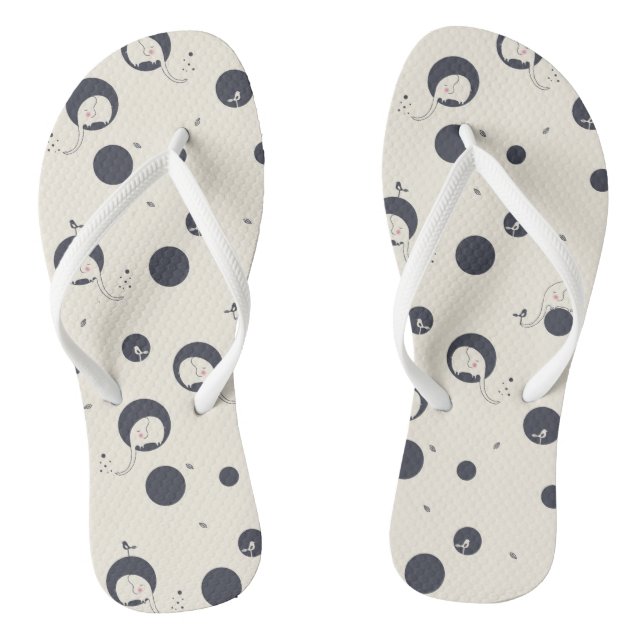 Schüchternes Elefant-Muster Flip Flops (Fußbett)