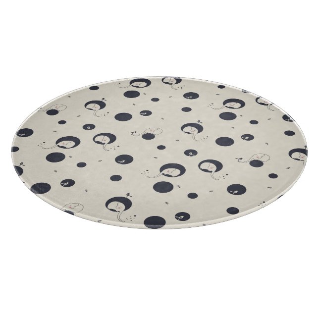 Schüchternes Elefant-Muster Schneidebrett (Ecke)