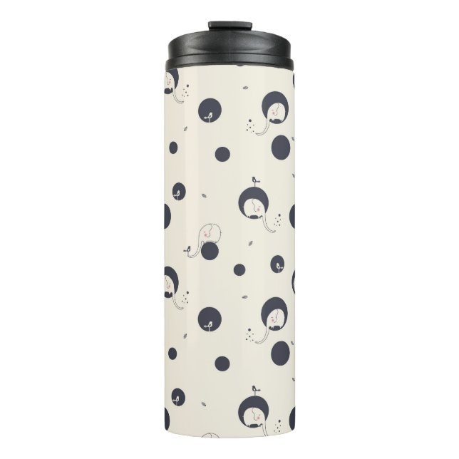 Schüchternes Elefant-Muster Thermosbecher (Vorderseite)