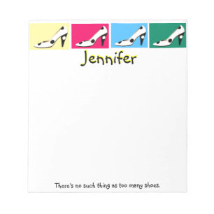 Schuh-Diva-Haltung bunt Notizblock