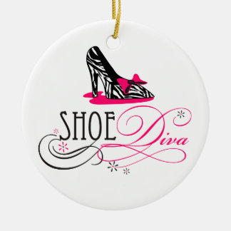 Schuh-Divazebra-Druck-Verzierung Keramik Ornament