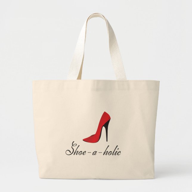 Schuh-ein-holic Jumbo Stoffbeutel (Vorne)