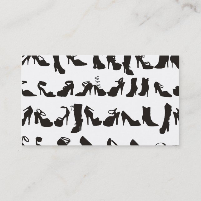 Schuh-Geschäfts-Visitenkarten Visitenkarte (Rückseite)
