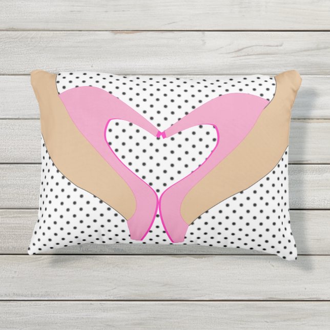 SCHUH-LIEBE-KISSEN (umschaltbar) Kissen Für Draußen (Rückseite)