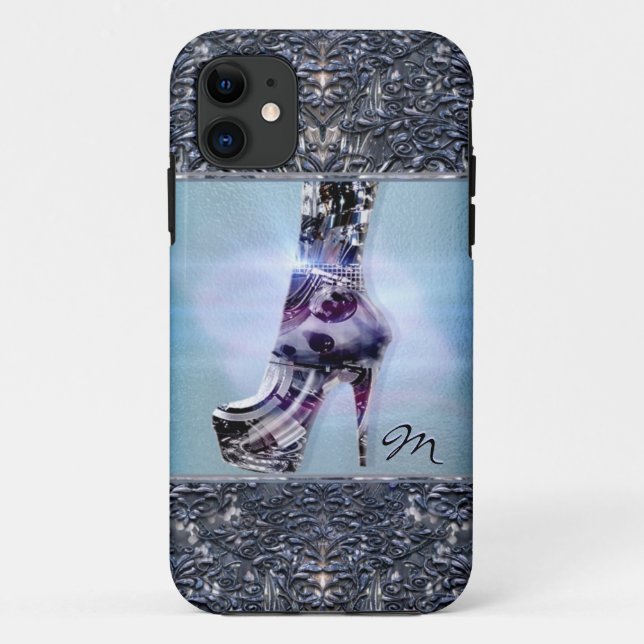 Schuh-Liebe-Monogramm Case-Mate iPhone Hülle (Rückseite)