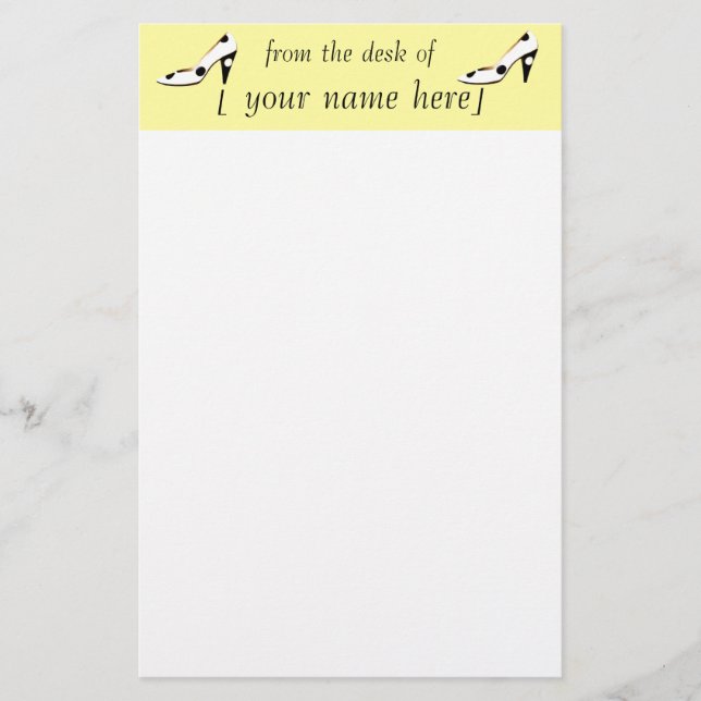 Schuh-Liebhaber-niedliches Briefpapier (Vorderseite)