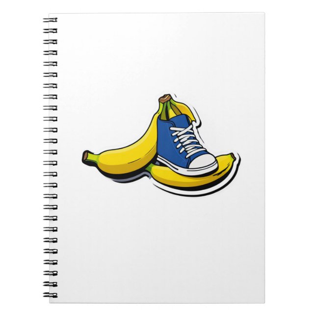 Schuh mit Bananen Notizblock (Vorderseite)