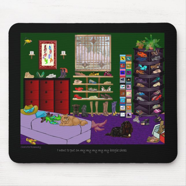 Schuh-Raum-Mausunterlage Mousepad (Vorne)