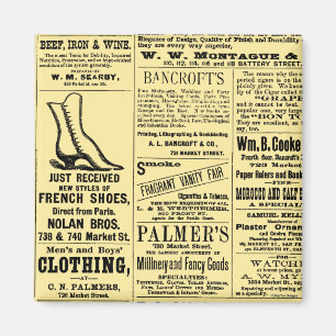 Schuh-Zeitungsannonce Magnet