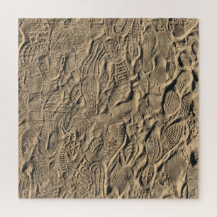 Schuhdrucke im Sand Puzzle
