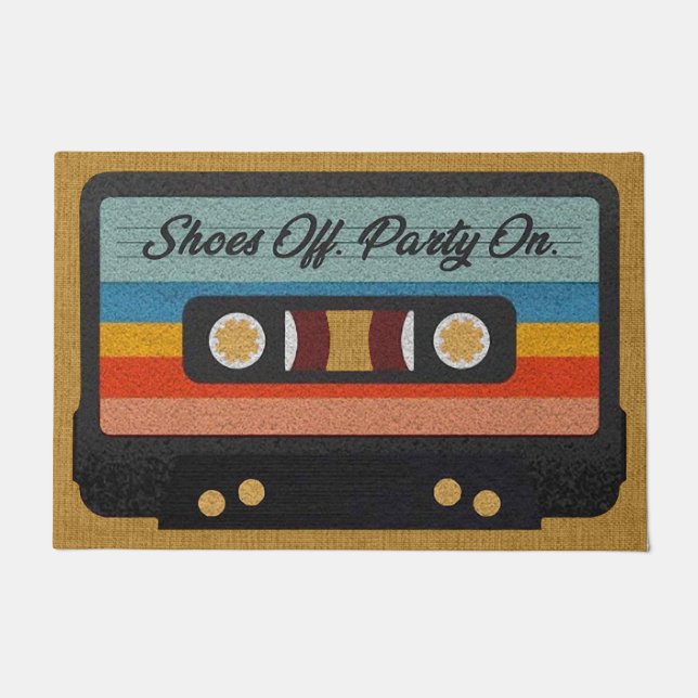 Schuhe aus Party auf Rug, Zuhause Lover Doormat Fußmatte (Vorderseite)