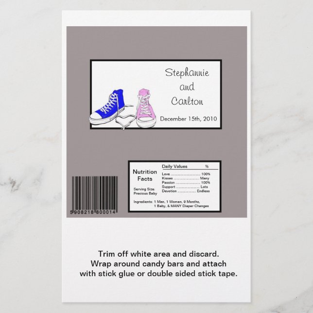 Schuhe Blau/Rosa Hershey's große Barverpackung Flyer (Vorne)