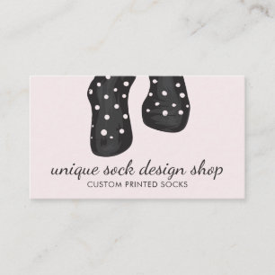 Schuhe Girly Polka Punkte Socke Visitenkarte