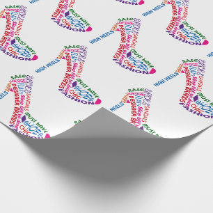 Schuhe mit hohen Heften Geschenkpapier