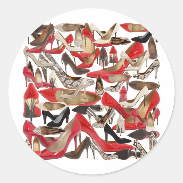 Schuhe Runder Aufkleber (Vorderseite)