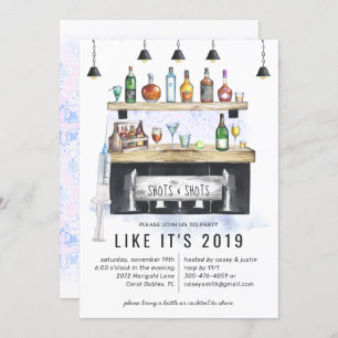 Schuhe und Schuhe  Wir wurden geimpft Party Einladung