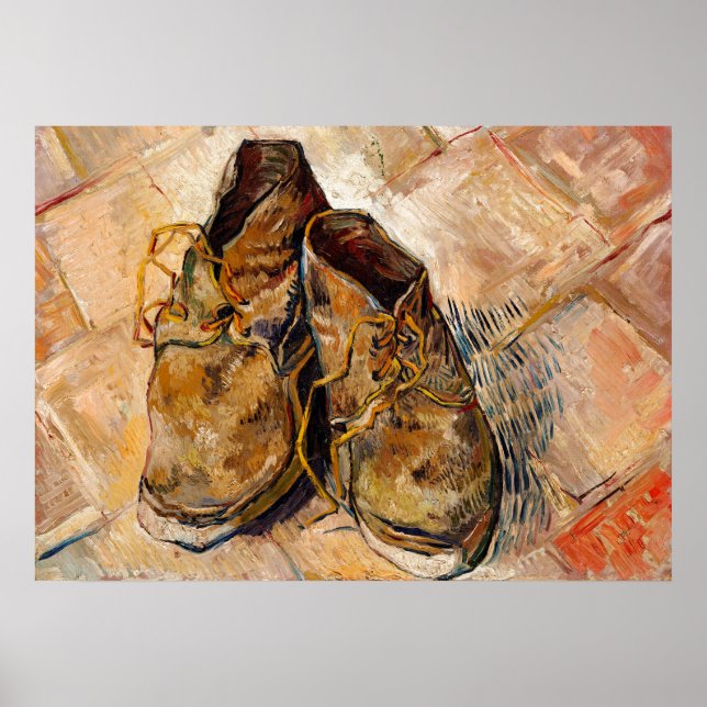 Schuhe von Van Gogh Gemälde Art Poster (Vorne)