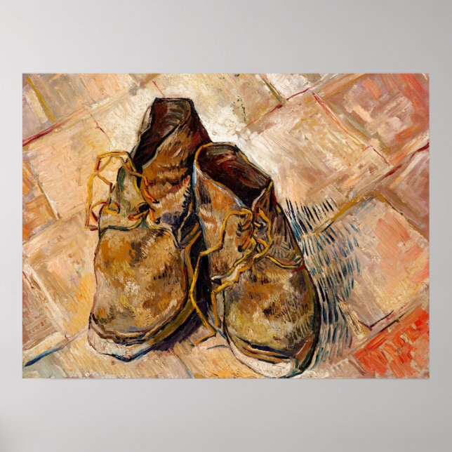 Schuhe von Van Gogh Gemälde Art Poster (Vorne)