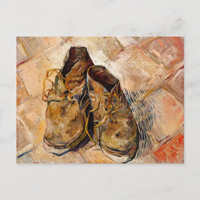 Schuhe von Van Gogh Gemälde Art Postkarte (Vorderseite)