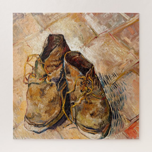 Schuhe von Van Gogh Gemälde Art Puzzle (Vertikal)