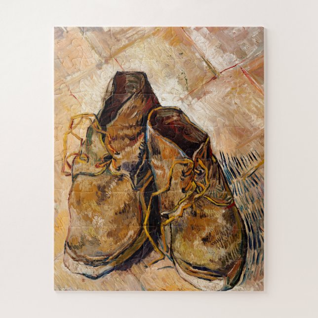 Schuhe von Van Gogh Gemälde Art Puzzle (Vertikal)