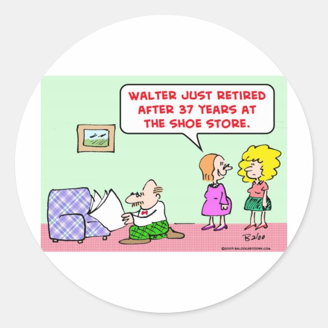 Schuhgeschäft Runder Aufkleber (Vorderseite)