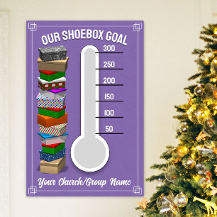 Schuhkarton-Thermometer-Plakat - Lila Poster
