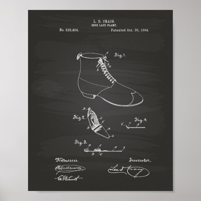 Schuhputzklammer 1894 Kunstkhalkboard Poster (Vorne)
