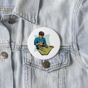 Schuhreparatur Schuster Vintager Schuhmacher Button