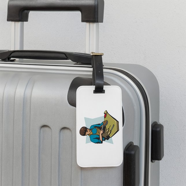 Schuhreparatur Schuster Vintager Schuhmacher Gepäckanhänger (Von Creator hochgeladen)