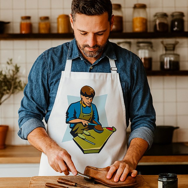 Schuhreparatur Schuster Vintager Schuhmacher Schürze (Von Creator hochgeladen)