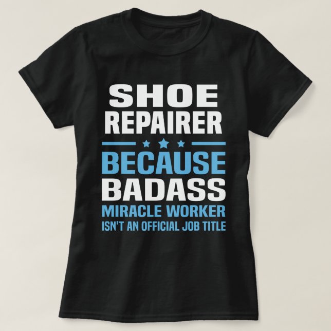 Schuhreparatur T-Shirt (Design vorne)