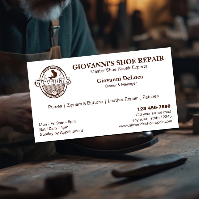 Schuhreparatur Visitenkarte (Von Creator hochgeladen)