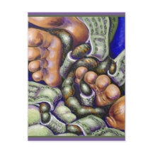 Schuhringe und Zehen-Postkarte