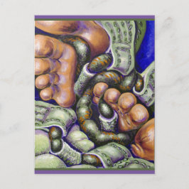 Schuhringe und Zehen-Postkarte Postkarte