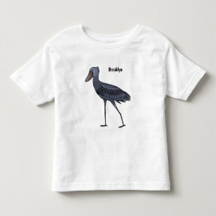 Schuhschnabel-Vogel Cartoon-Illustration Kleinkind T-shirt
