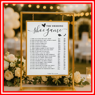 Schuhspiel Hochzeit Er sagte Sie sagte Elegantes S Poster