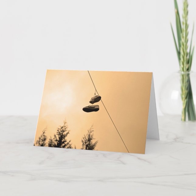 Schuhwarnung Karte (Vorderseite)