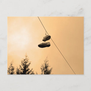 Schuhwarnung Postkarte